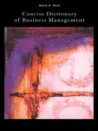 The Concise Dictionary of Business Management Cover Image