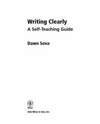 Cover art of Writing Clearly : A Self-Teaching Guide
