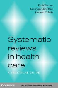 Systematic Reviews in Health Care