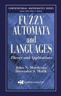 Fuzzy Automata and Languages : Theory and Applications Cover Image