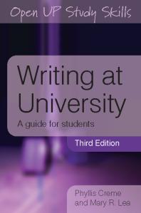 Writing at University: a Guide for Students Cover Image