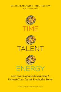 Time, Talent, Energy : Overcome Organizational Drag and Unleash Your Teams Productive Power Cover Image