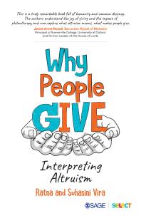 Cover art of Why People Give: Interpreting Altruism by Ratna Vira and Suhasini Vira