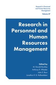 Cover art of Research in Personnel and Human Resources Management by John E. Baur, Anthony R. Wheeler, M. Ronald Buckley, and Jonathon R. B. Halbesleben