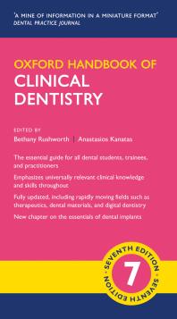 Oxford handbook of clinical dentistry (7th Ed)